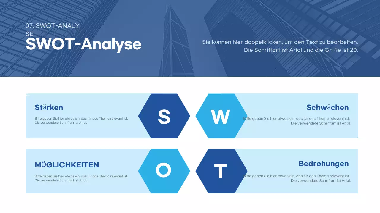 Hellblau Modern Business Beschreibung