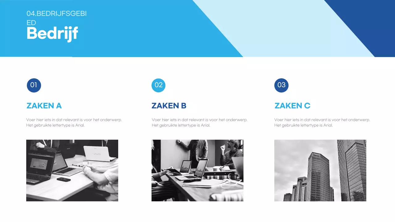 Lichtblauw Modern Zakelijk beschrijving