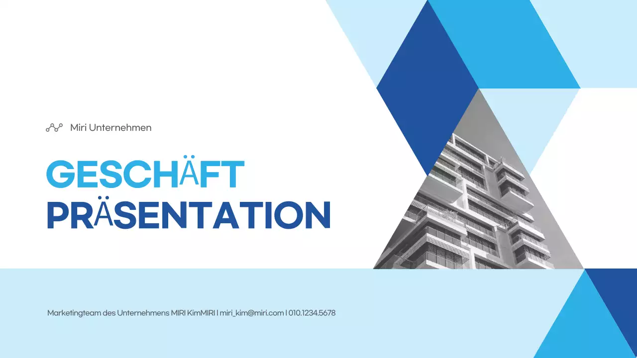 Hellblau Modern Business Beschreibung