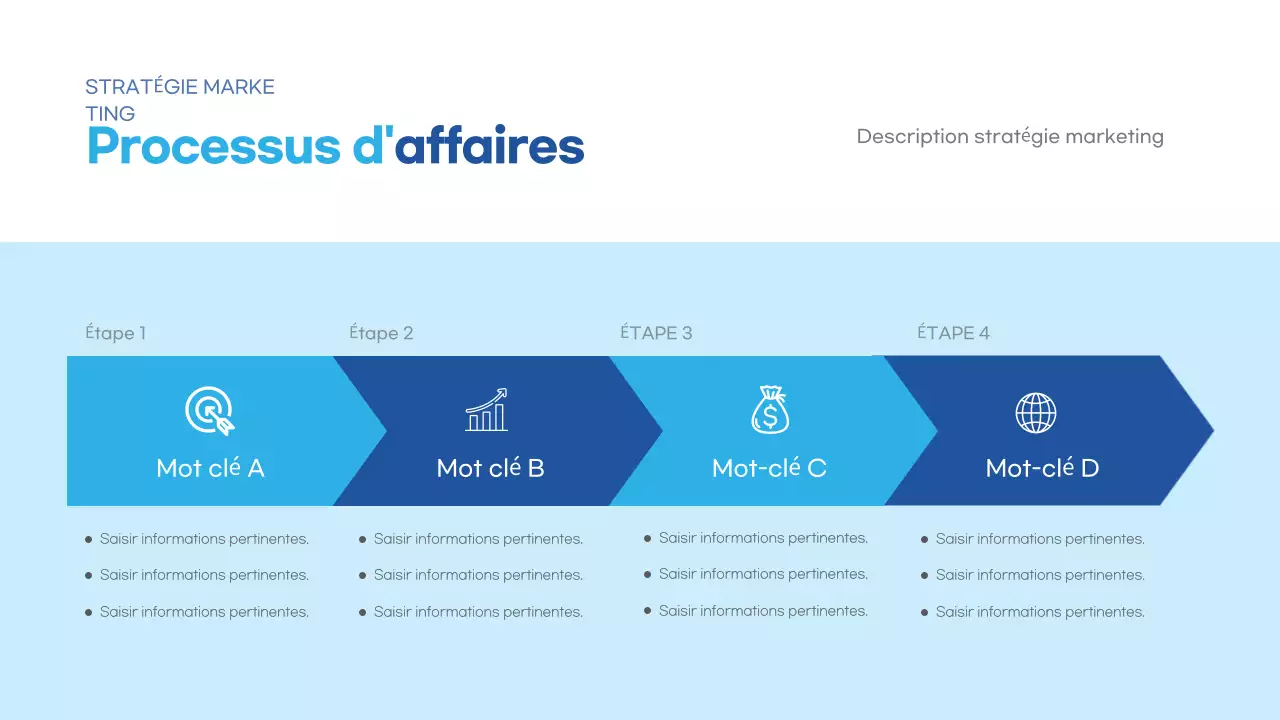 Bleu clair Description de l'entreprise moderne