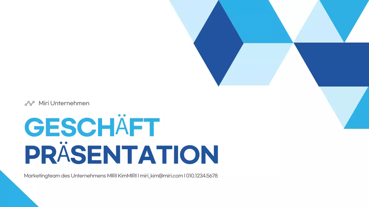 Hellblau Modern Business Beschreibung