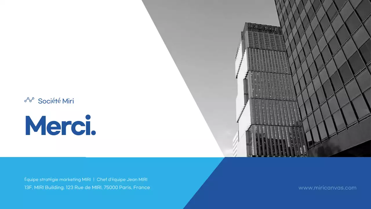 Bleu clair Description de l'entreprise moderne