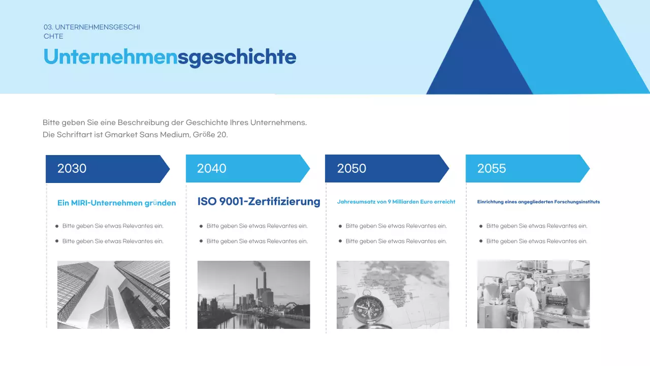 Hellblau Modern Business Beschreibung