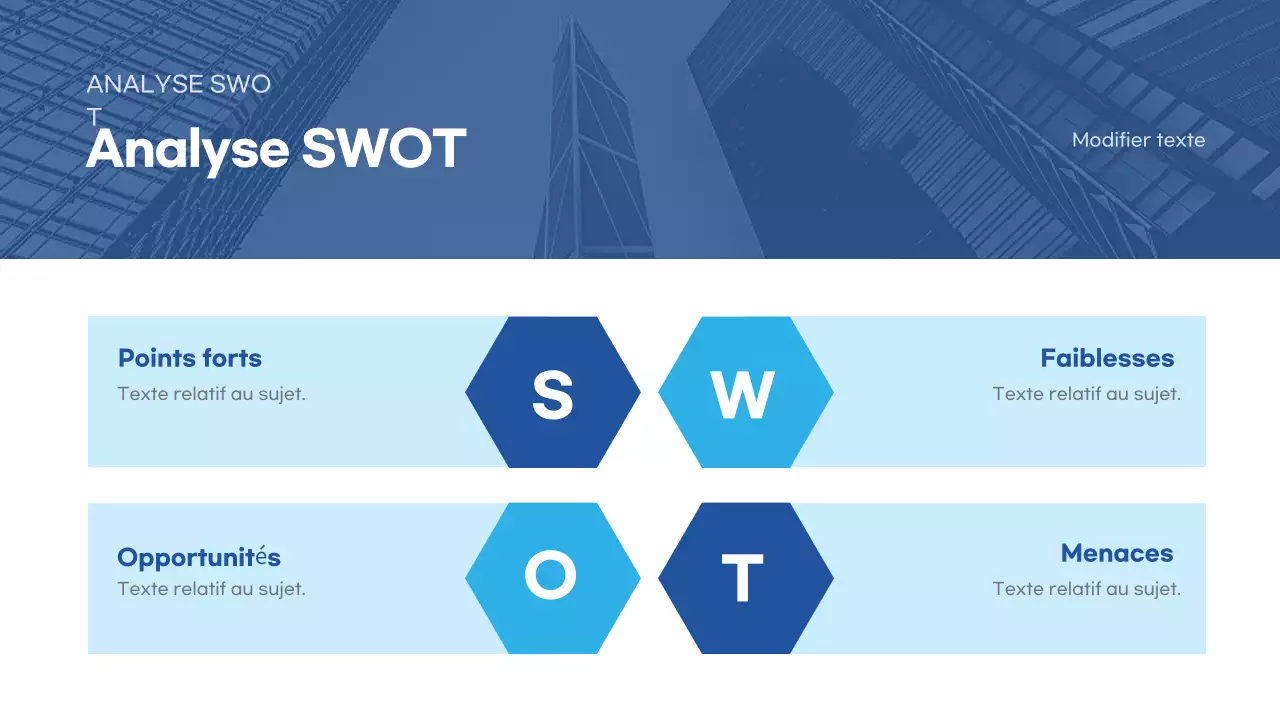 Bleu clair Description de l'entreprise moderne