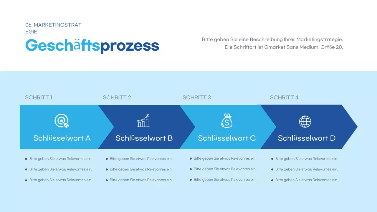 Hellblau Modern Business Beschreibung