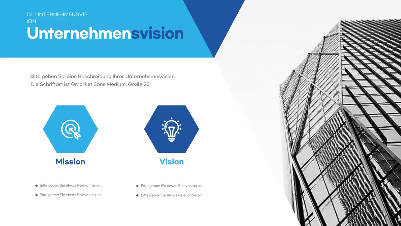 Hellblau Modern Business Beschreibung