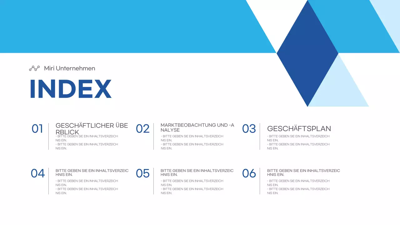 Hellblau Modern Business Beschreibung