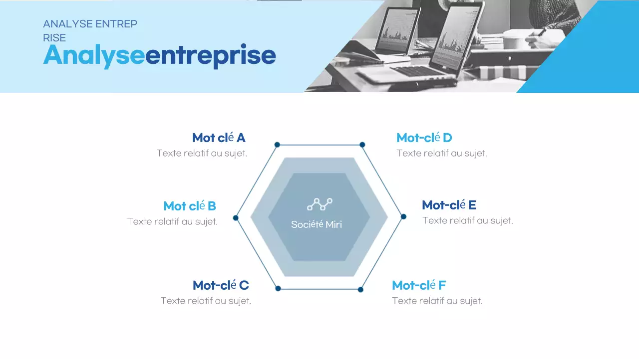 Bleu clair Description de l'entreprise moderne