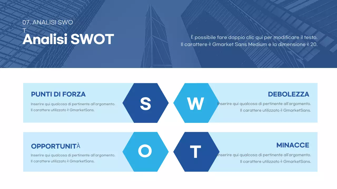 Azzurro Descrizione del business moderno