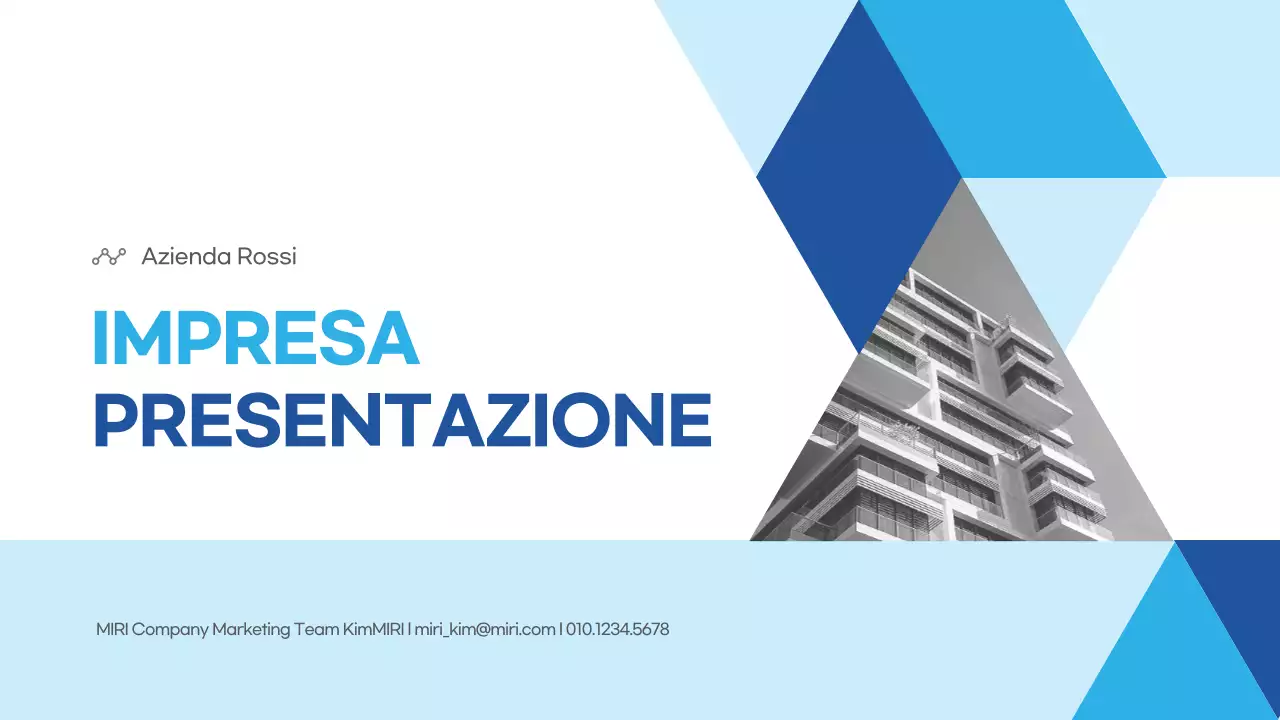 Azzurro Descrizione del business moderno