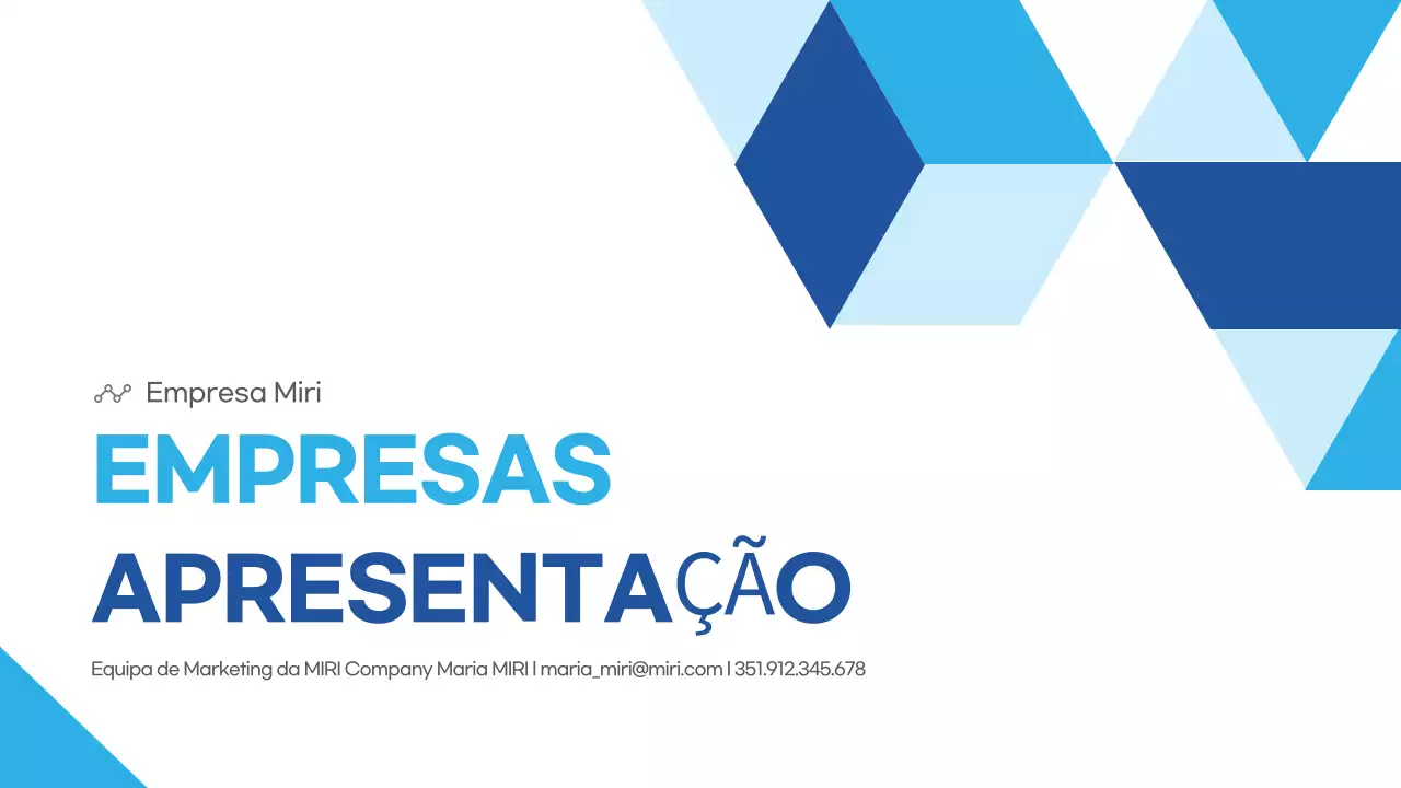Azul claro Descrição da empresa moderna