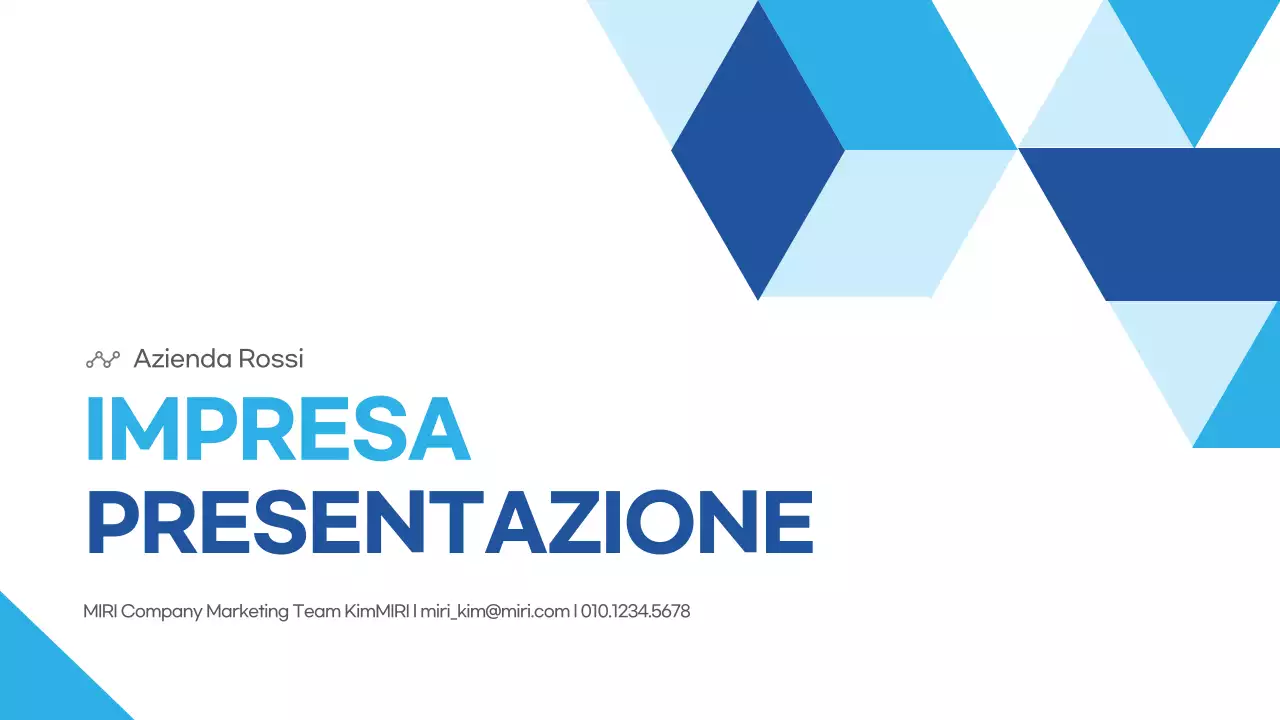 Azzurro Descrizione del business moderno