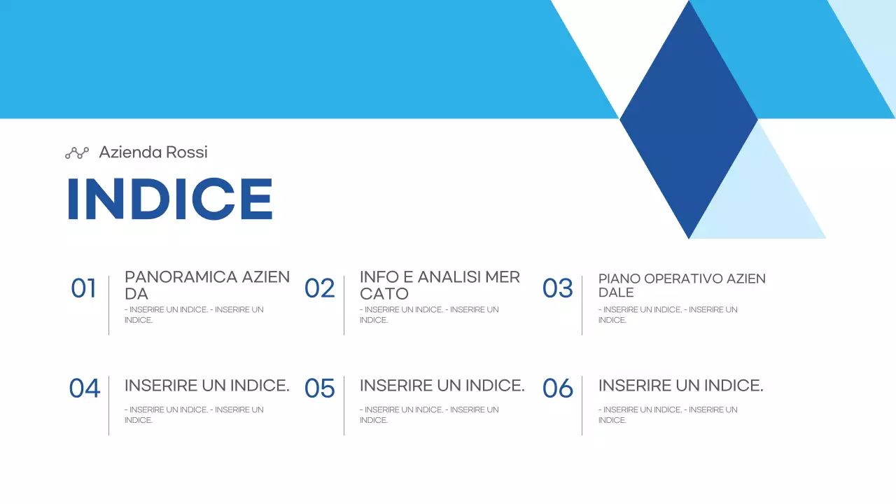 Azzurro Descrizione del business moderno