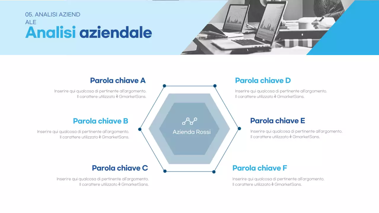 Azzurro Descrizione del business moderno