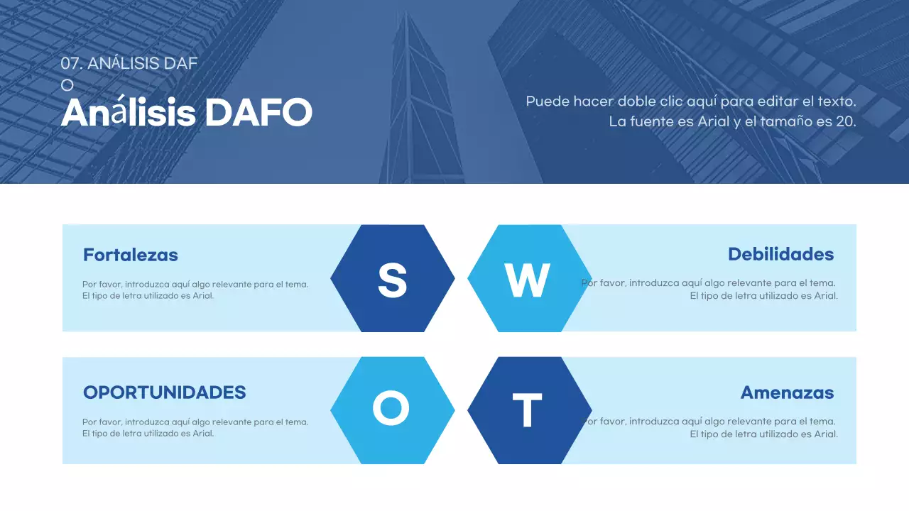 Azul claro Descripción de Modern Business