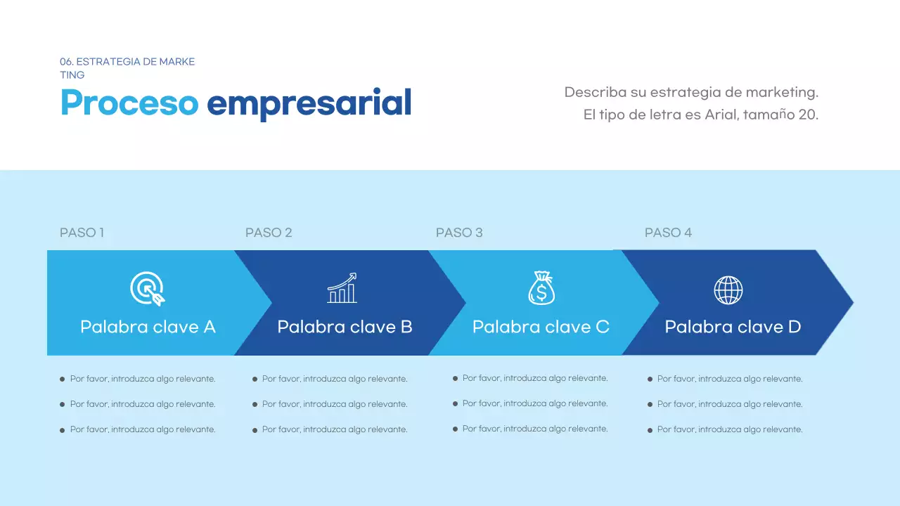 Azul claro Descripción de Modern Business