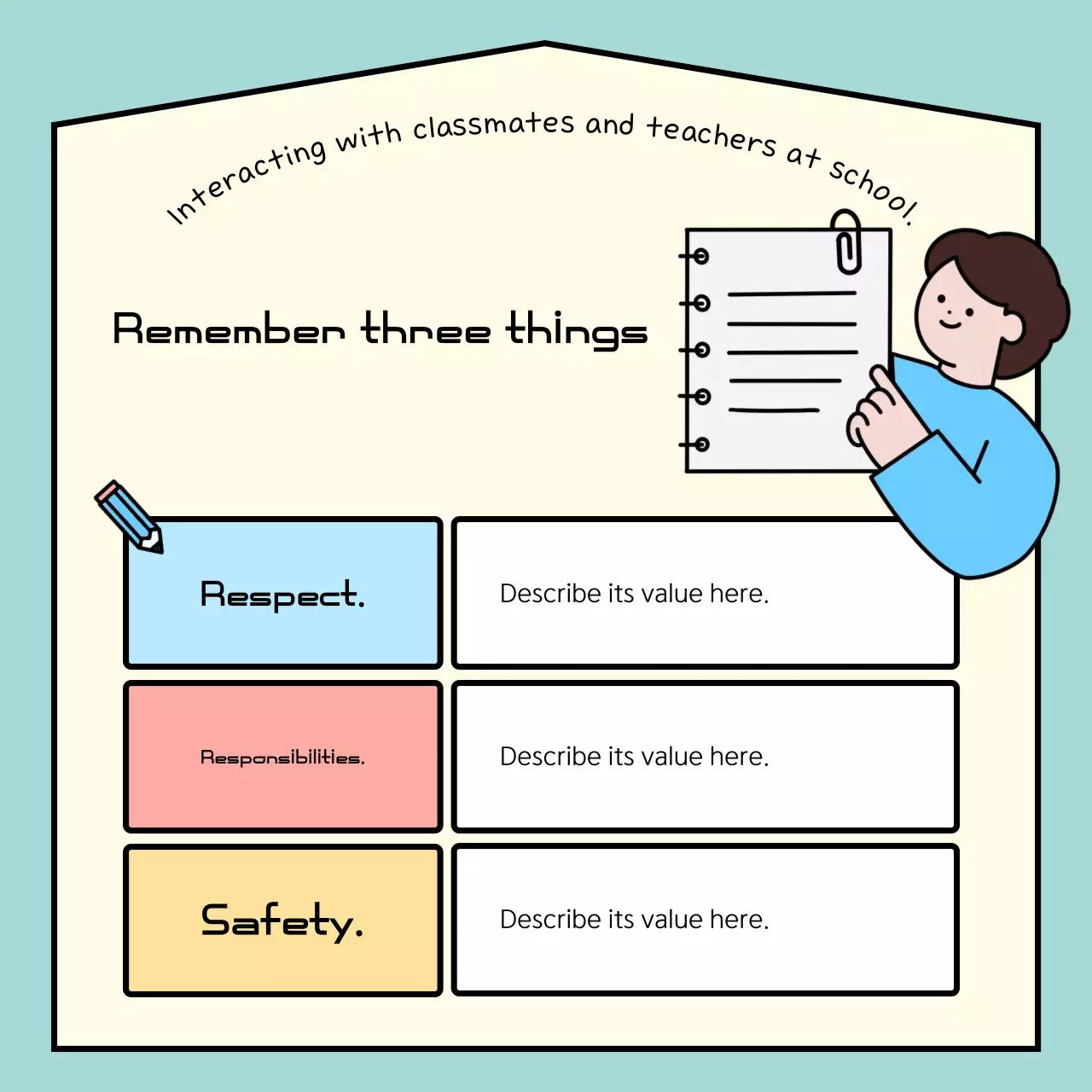 Abstract Guide to classroom rules