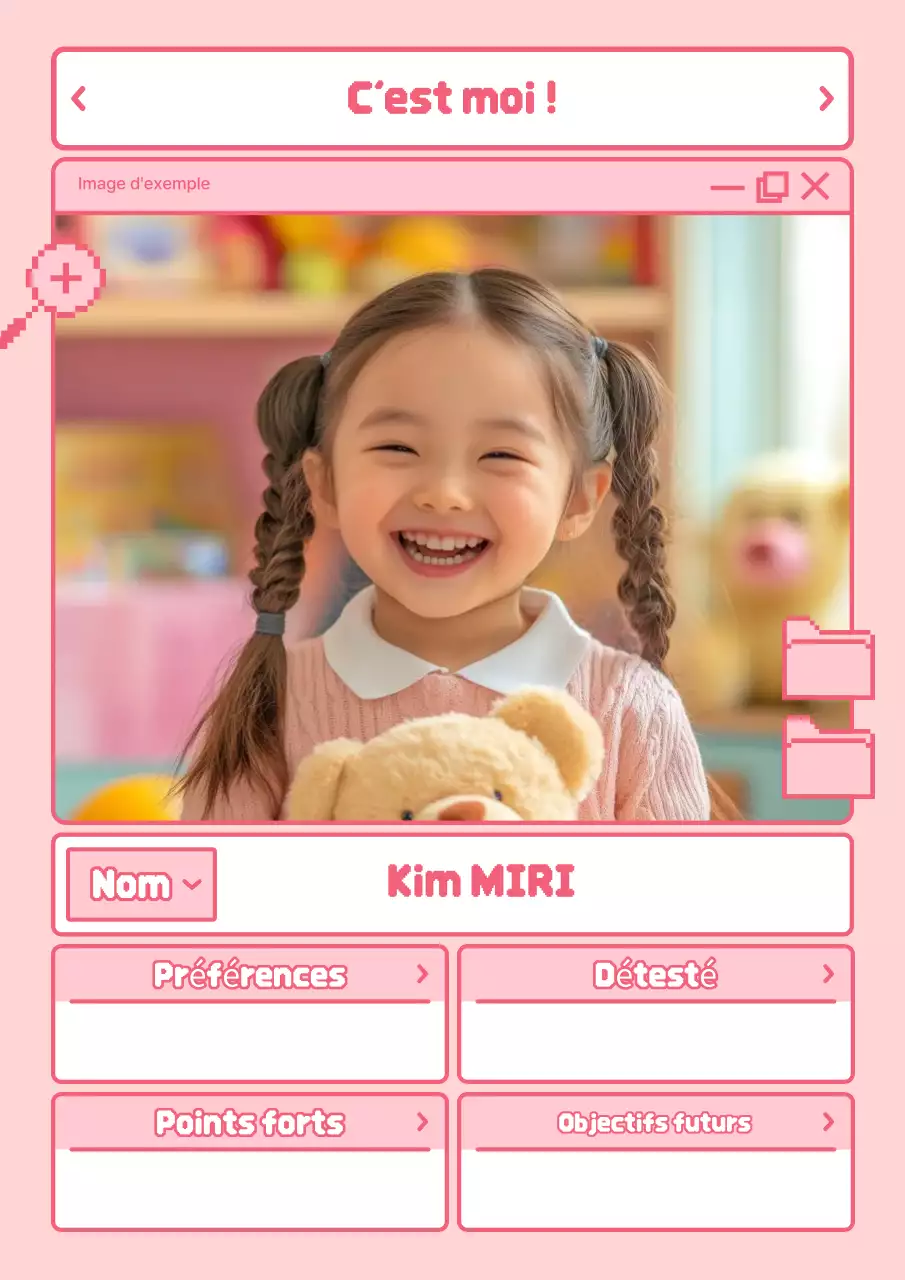 Présentation du bébé rose