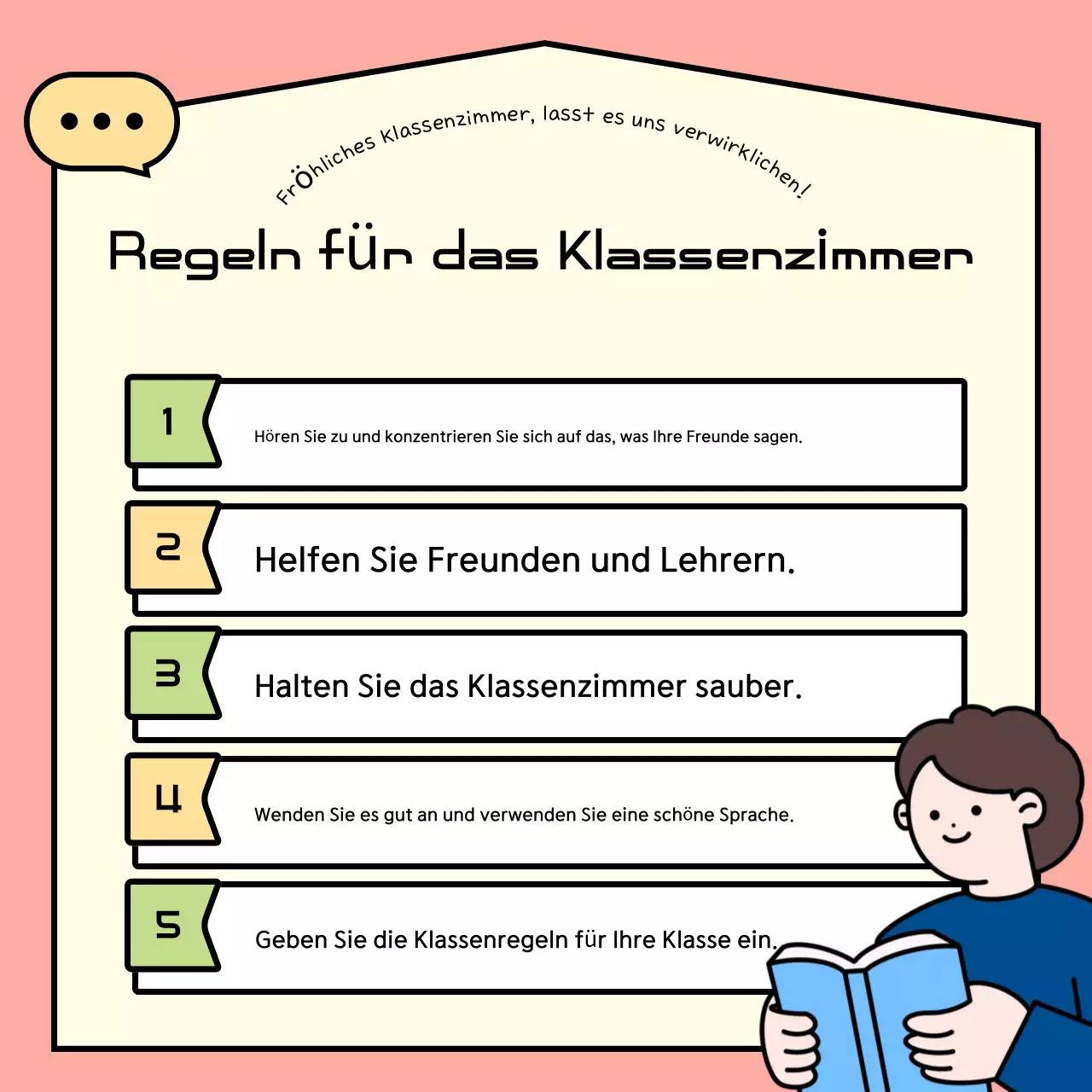 Abstrakter Leitfaden für Regeln im Klassenzimmer