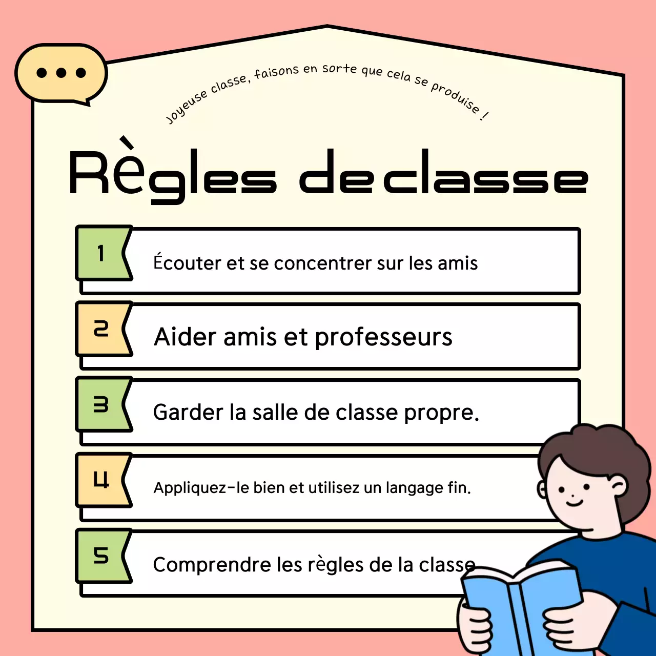 Abstract Guide to classroom rules (en anglais)