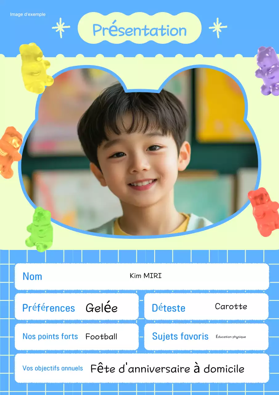 Présentation du bébé bleu