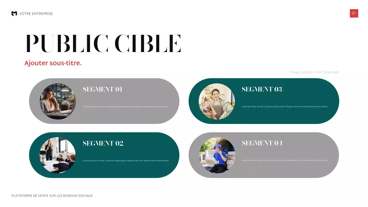 présentation de vente moderne et noire