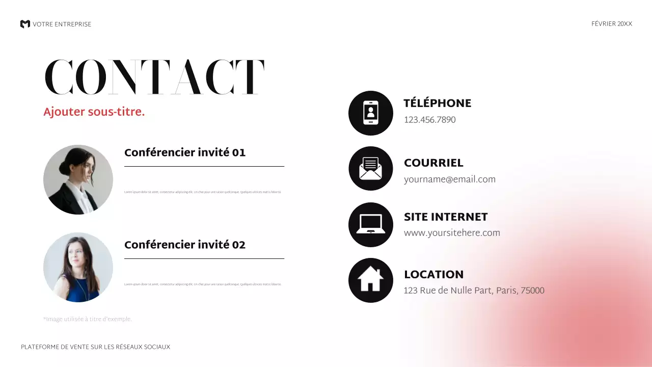 présentation de vente moderne et noire