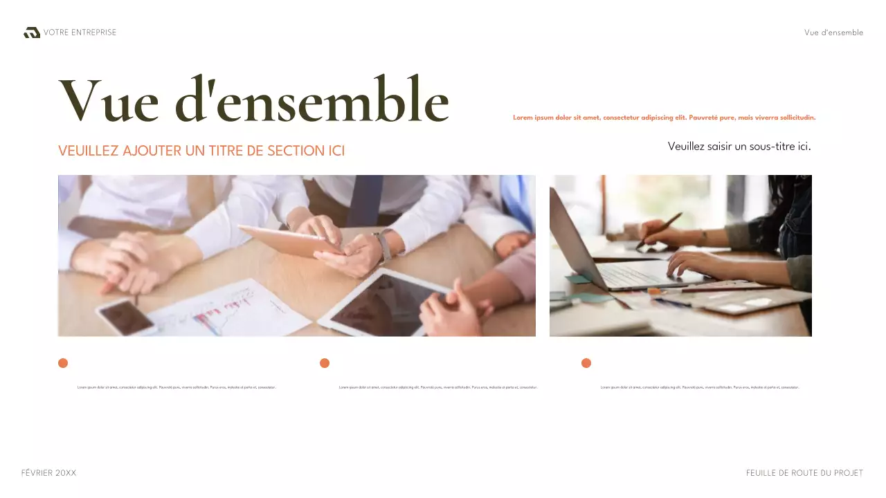 document de planification du projet vert moderne