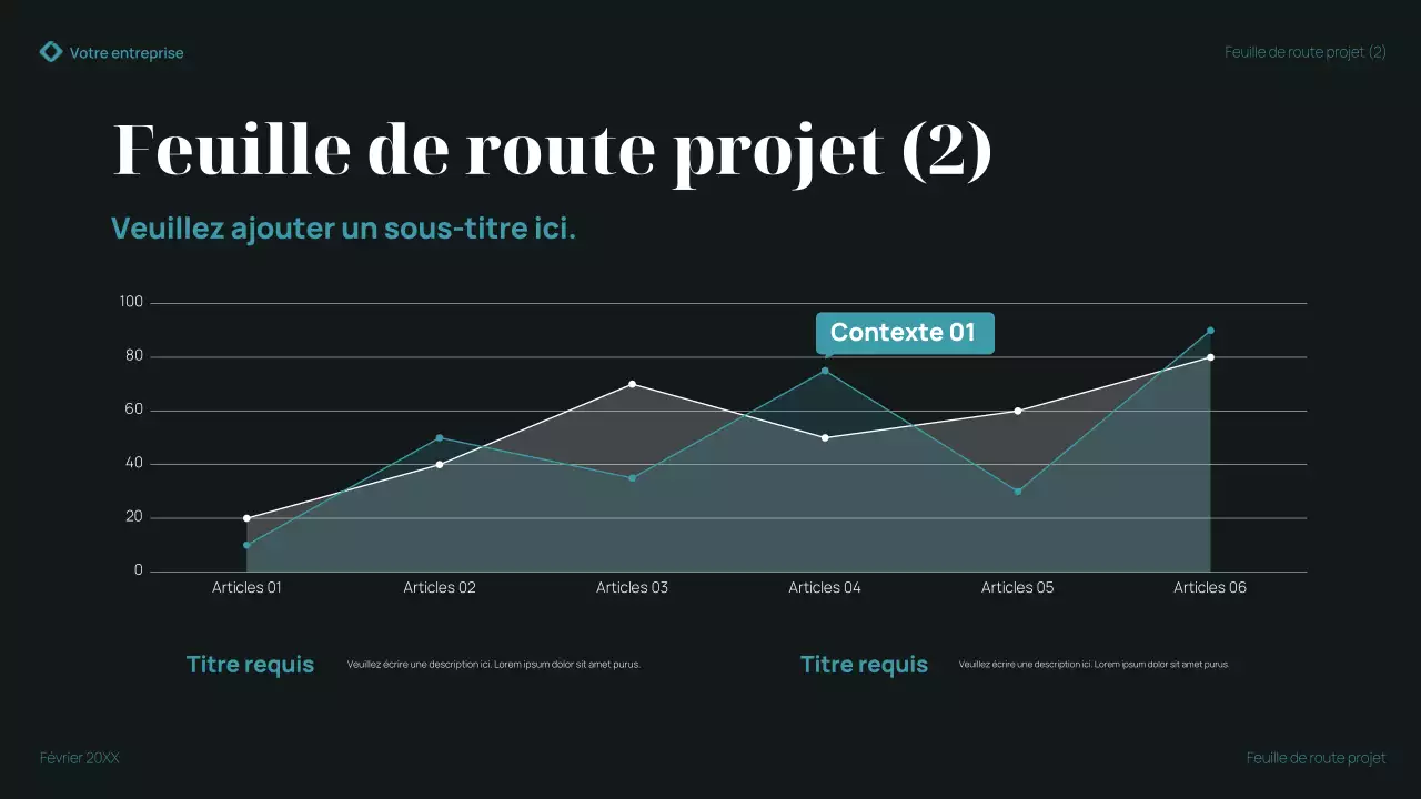présentation d'un plan d'affaires moderne en sarcelle