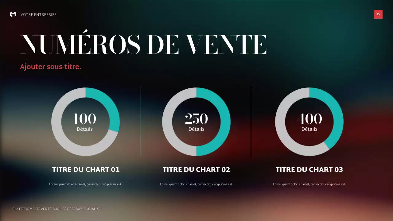 présentation de vente moderne et noire