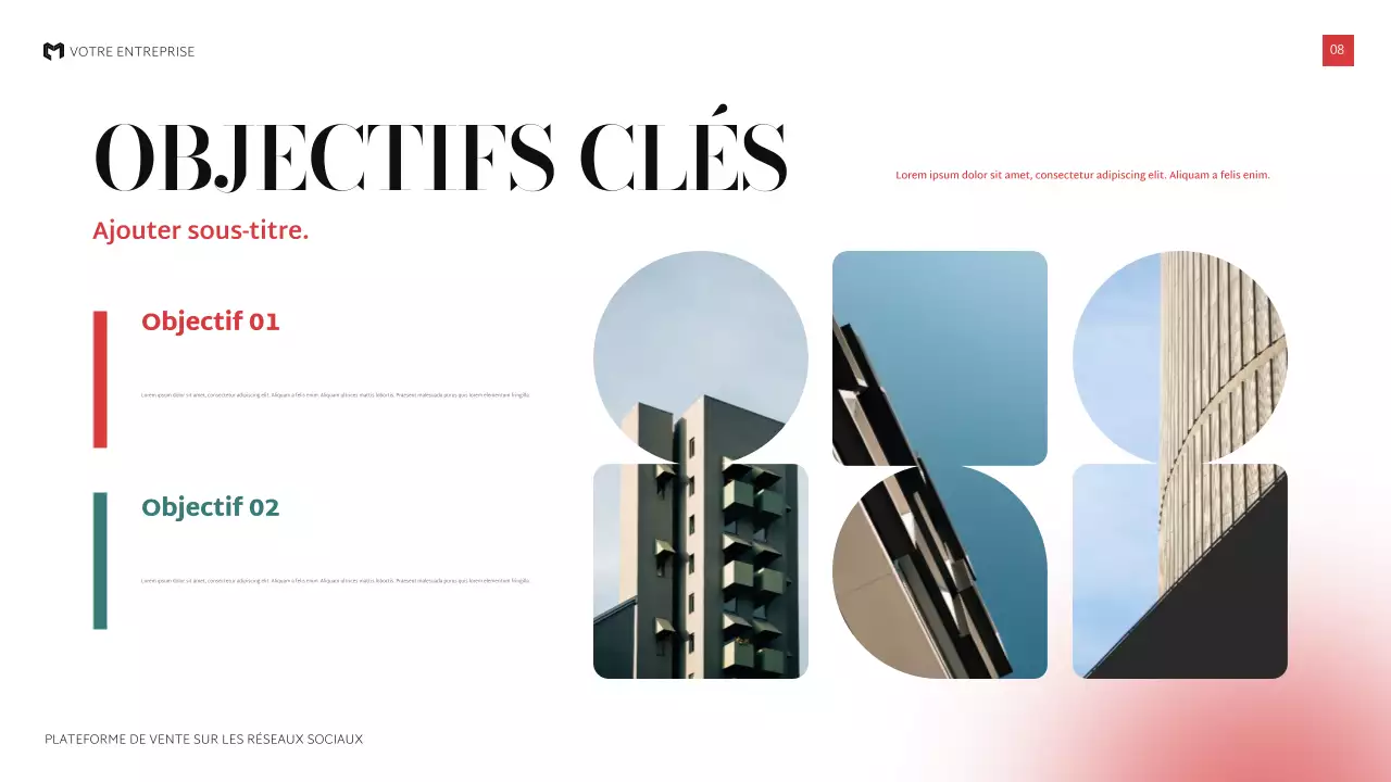 présentation de vente moderne et noire