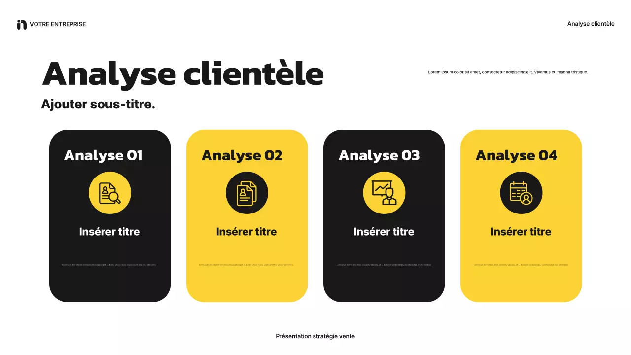 présentation de vente moderne jaune