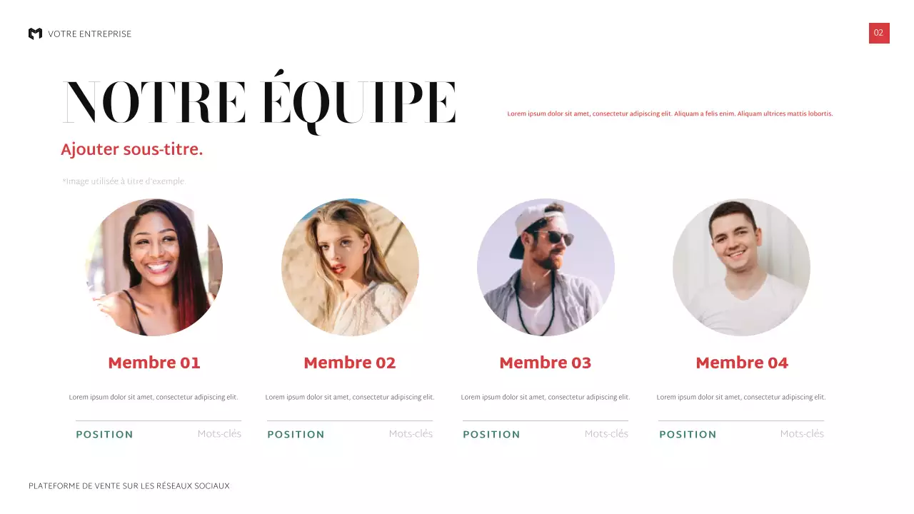 présentation de vente moderne et noire