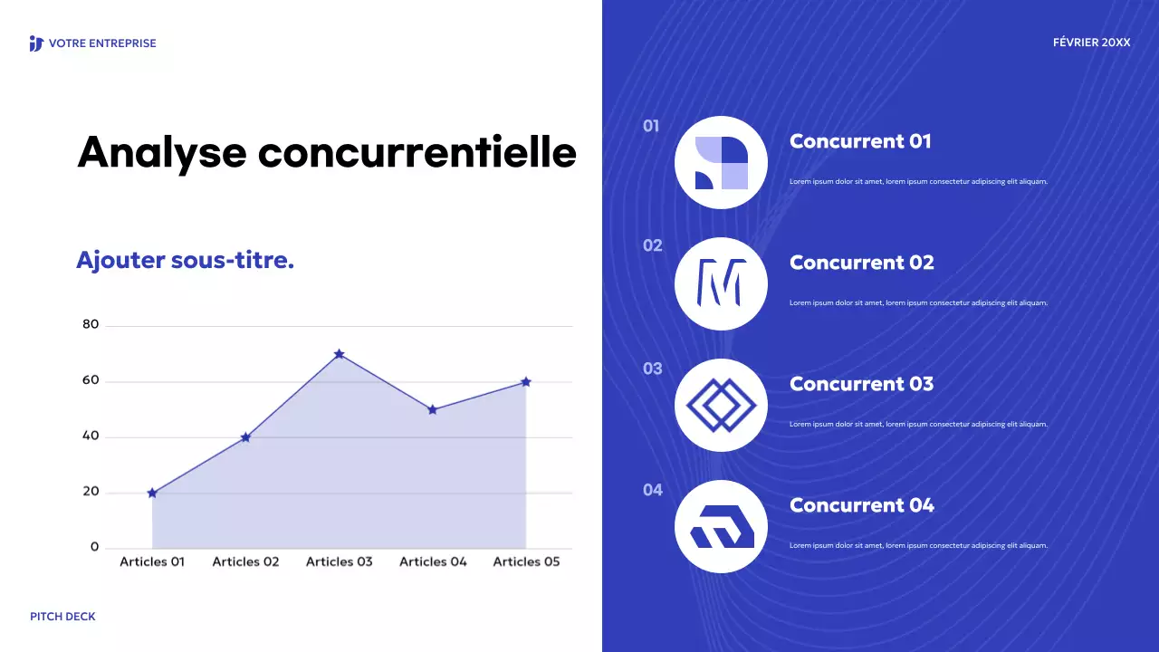 l'argumentaire de vente moderne bleu