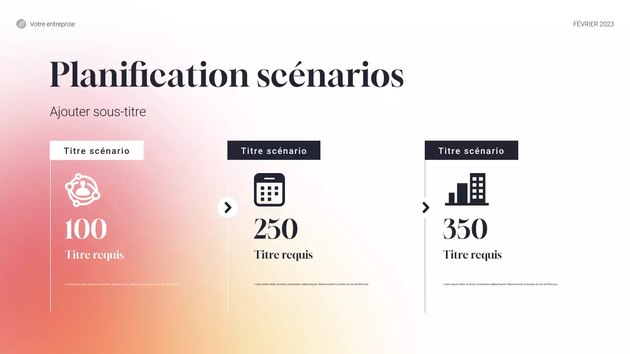 document de plan de projet moderne gris