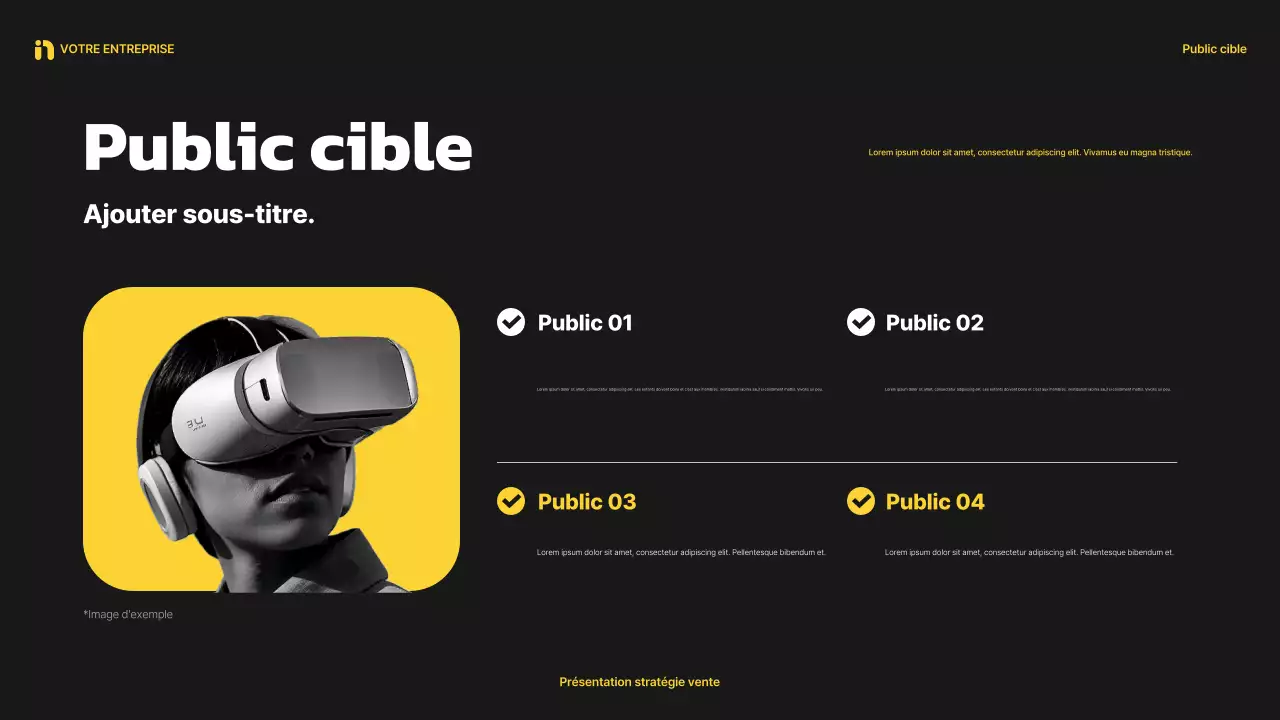 présentation de vente moderne jaune