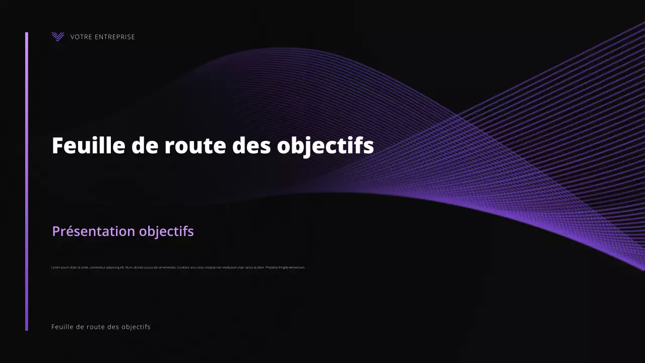 présentation des objectifs modernes en violet