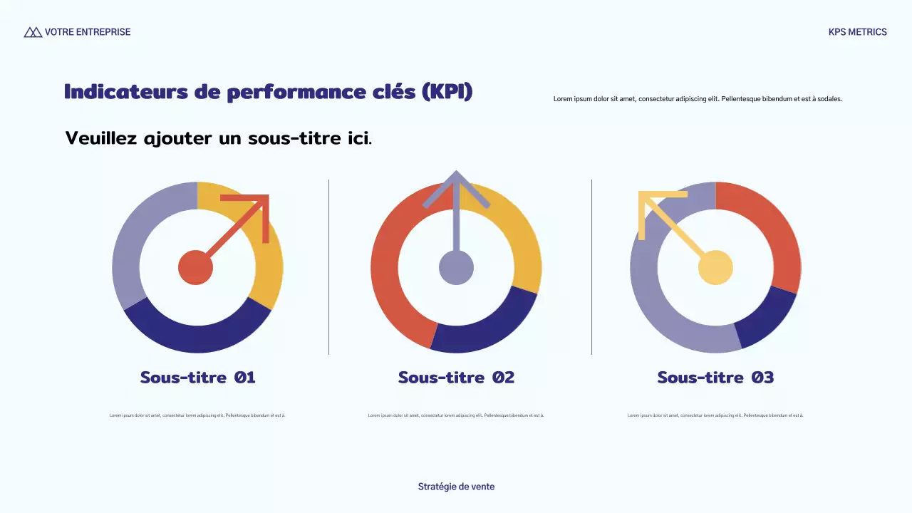 présentation de vente moderne en bleu