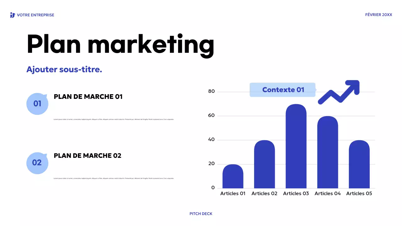 l'argumentaire de vente moderne bleu