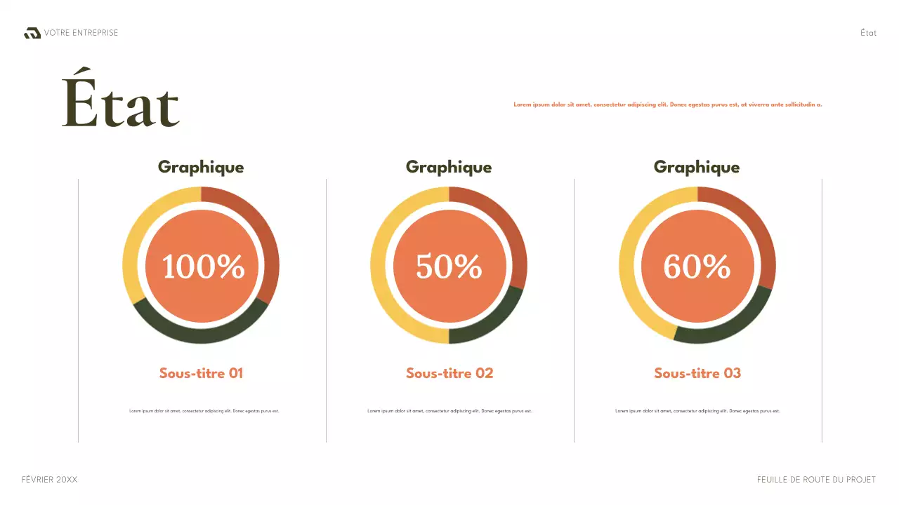document de planification du projet vert moderne