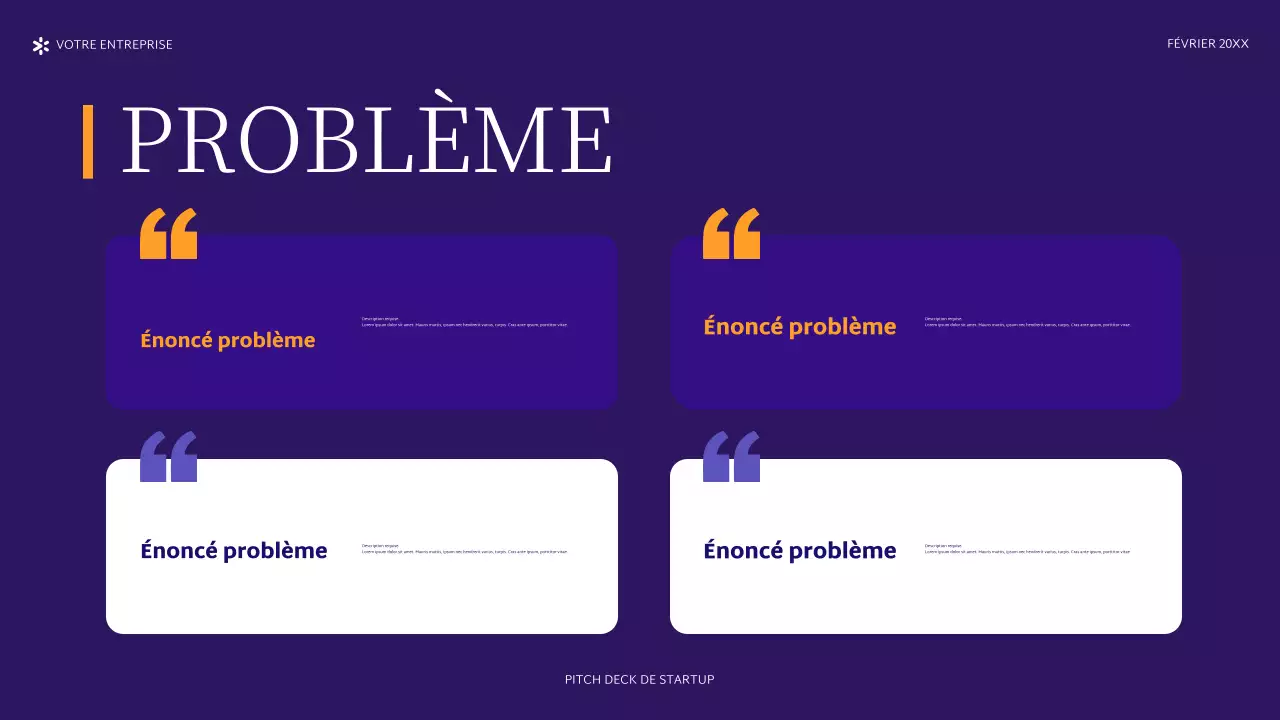 Le projet de création d'une entreprise en violet