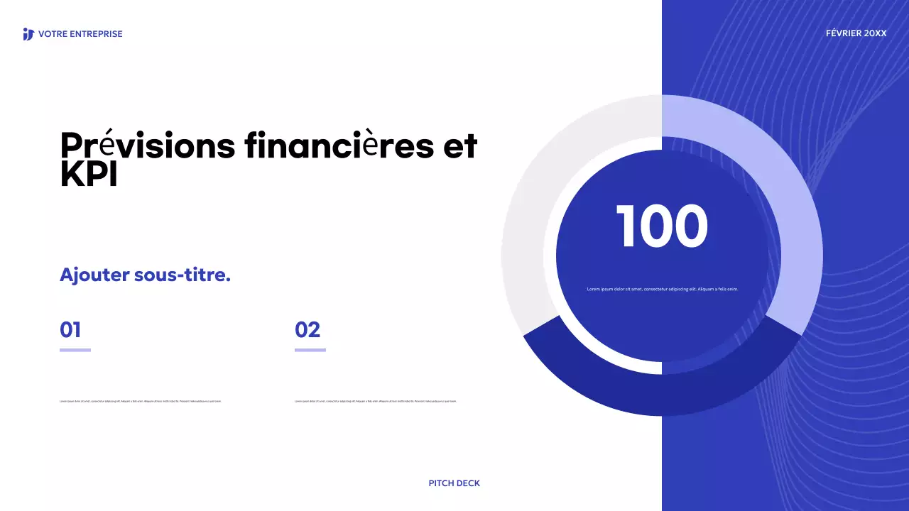 l'argumentaire de vente moderne bleu