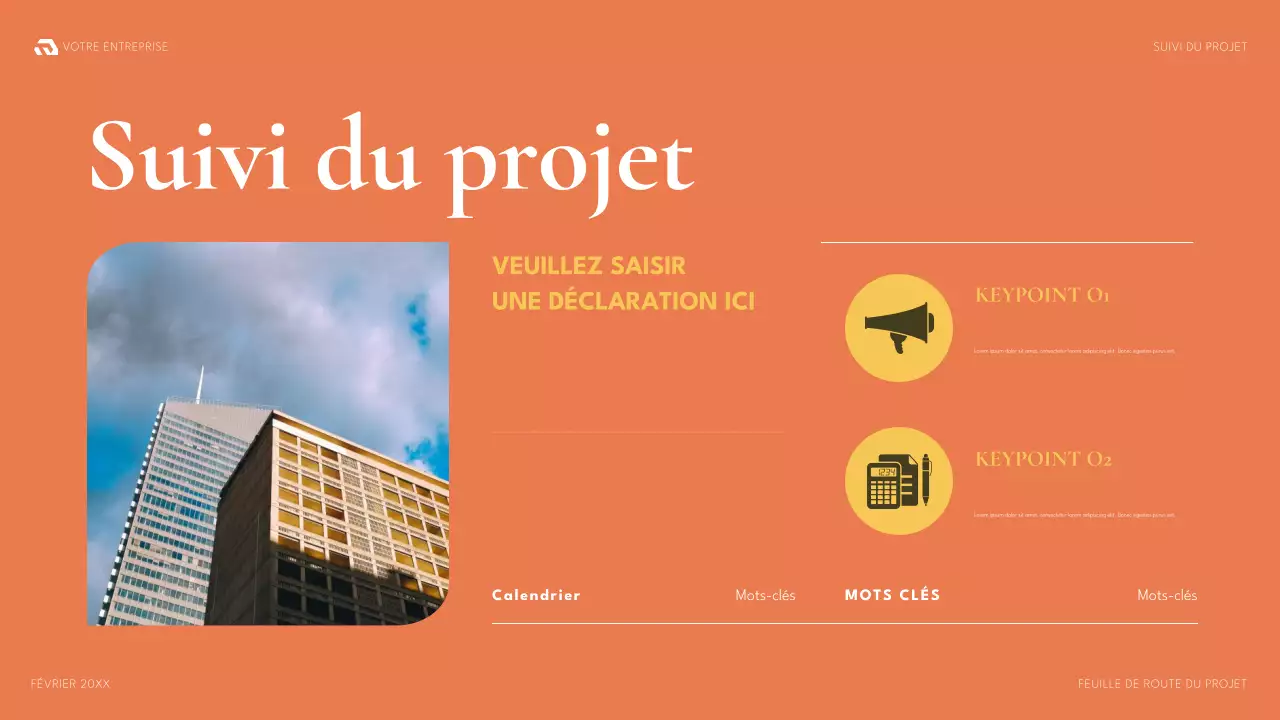 document de planification du projet vert moderne