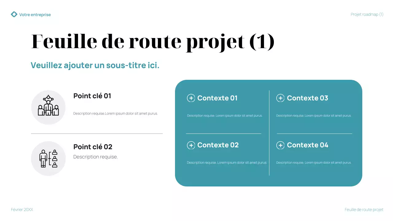 présentation d'un plan d'affaires moderne en sarcelle