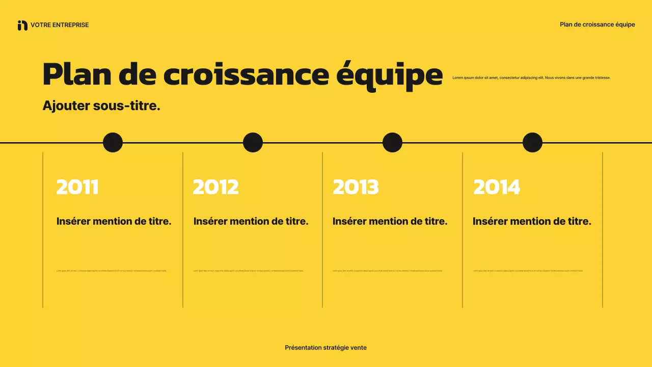 présentation de vente moderne jaune