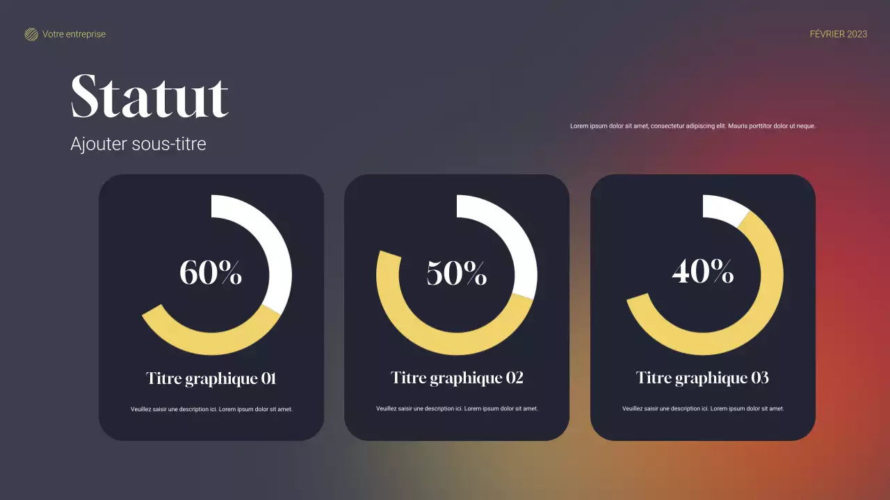 document de plan de projet moderne gris