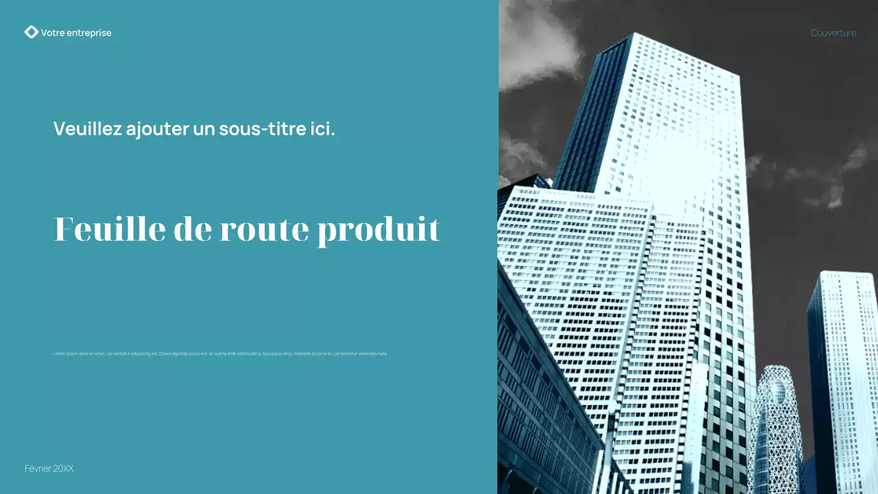 présentation d'un plan d'affaires moderne en sarcelle