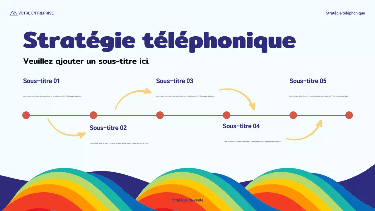 présentation de vente moderne en bleu