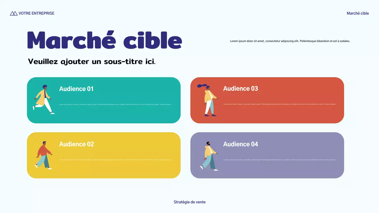 présentation de vente moderne en bleu