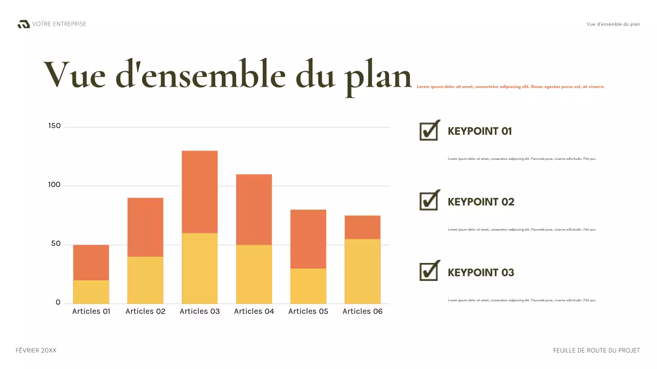 document de planification du projet vert moderne
